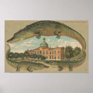 Poster Tampa, Flórida, Tribunal de 1912