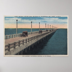 Póster Tampa, FloridaView de Gandy BridgeTampa, FL