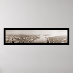 Poster Tampa Harbor, Foto Enorme FL 1914