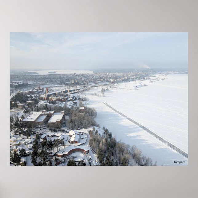 Poster Tampere no Inverno (Frente)