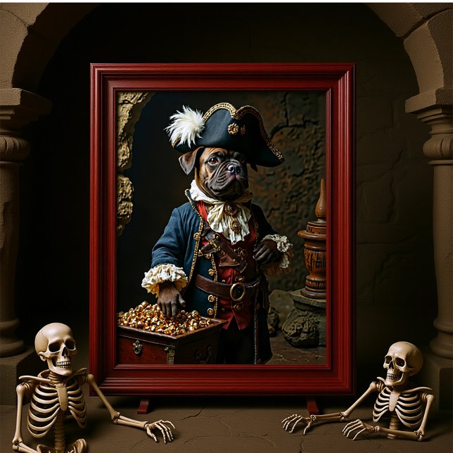 Poster Tan Brown French Bulldog Capitão (Criador carregado)