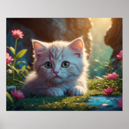 Poster *~* Tan Kitty AP68 5:4 Gatinha Felina Fofa