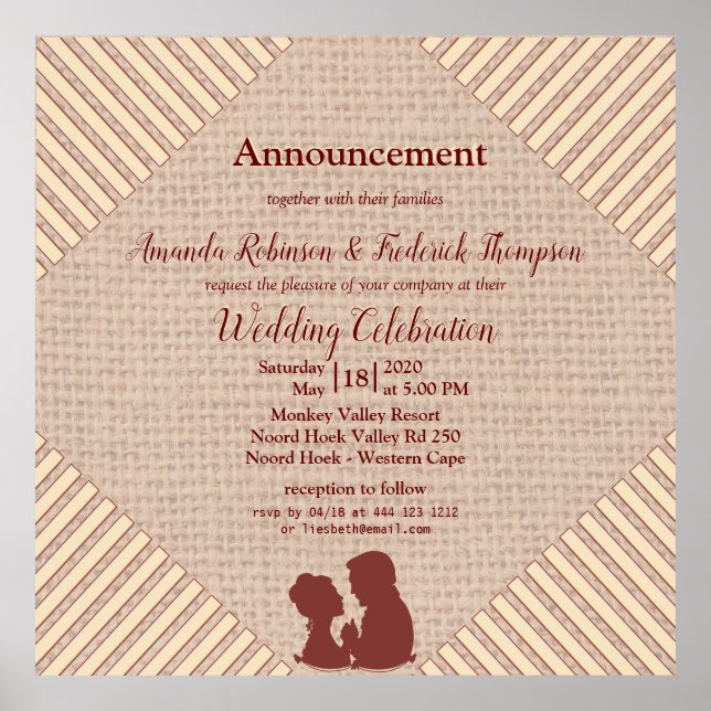 Poster Tan - Vinho de Marsala e Matizes de Rosa Texturiza (Frente)