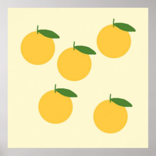 Poster tangerinas pintura