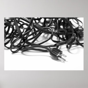 Poster Tangle of Power Cables