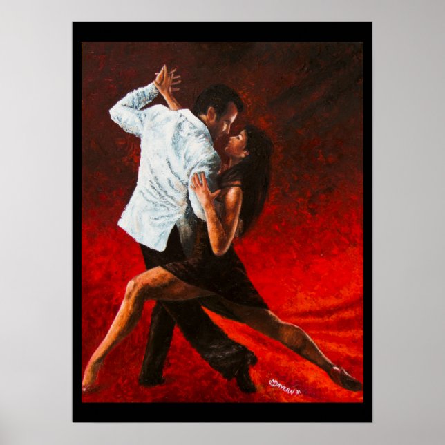 Póster Tango em vermelho (Frente)