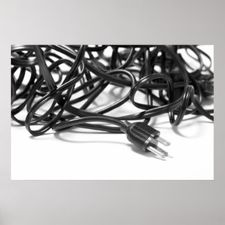 Poster Tângulo dos cabos de alimentação