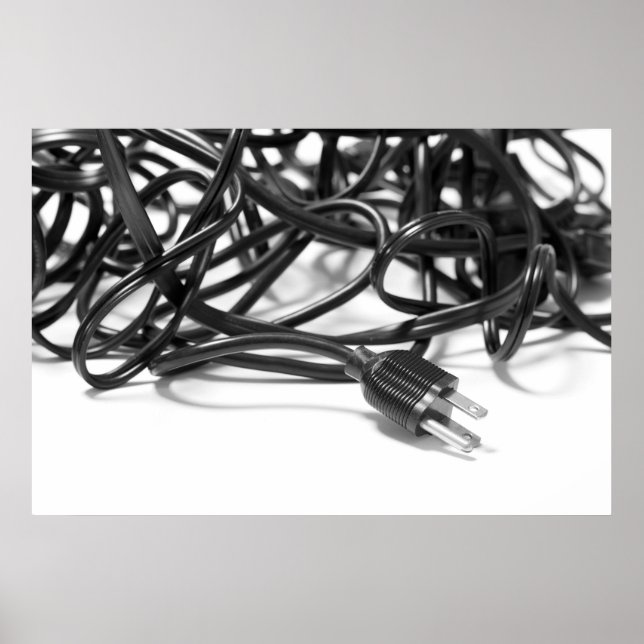 Poster Tângulo dos cabos de alimentação (Frente)