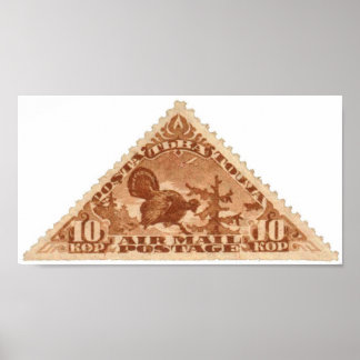 Póster Tannu Tuva 10 Turquia Carteira de Carimbo de Triân