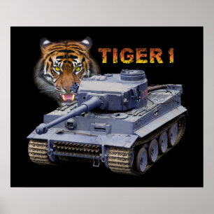 Póster Tanque alemão do tigre 1
