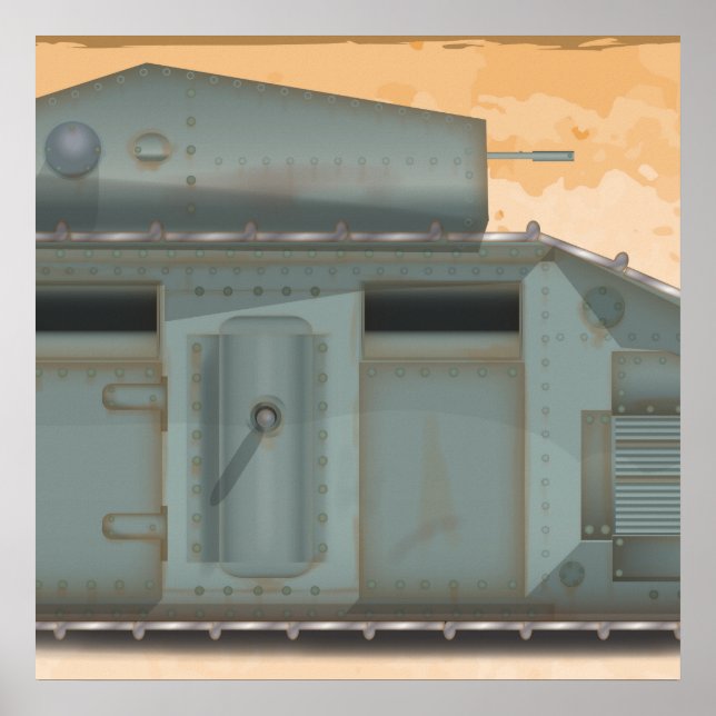 Póster Tanque Britânico Mark 1 (Frente)
