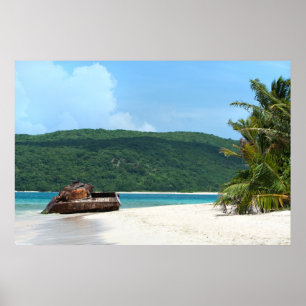 Póster Tanque da praia de Puerto Rico