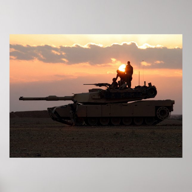 Poster Tanque de Batalha Principal de Abrams M1A1 (Frente)