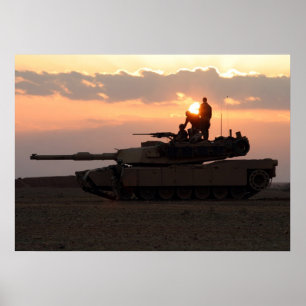 Poster Tanque de guerra de M1A1 Abrams