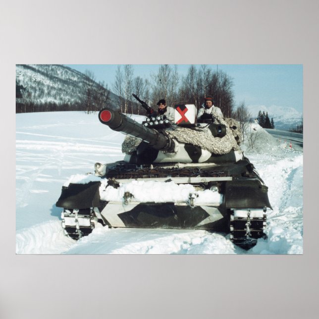 Póster Tanque de guerra do leopardo 1 norueguês (Frente)