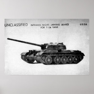 Poster Tanque de guerra do soviete T-54