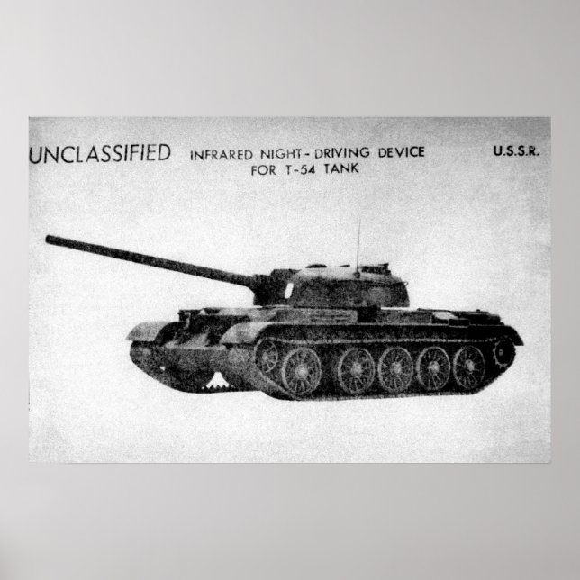 Poster Tanque de guerra do soviete T-54 (Frente)