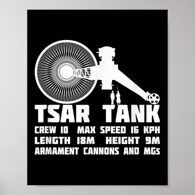 Poster Tanque russo Ww1 — Tanque gigante experimental (Frente)
