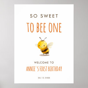 Poster Tão Doce Para Ser Um Primeiro Aniversário Bem-vind