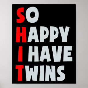 Poster Tão Feliz Que Tenho Gêmeos Engraçados Gêmeos Paren