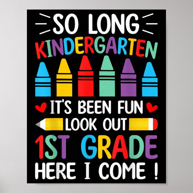 Poster Tão Longa Graduação De Jardim De Infância Primeiro (Frente)