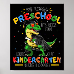 Poster Tão Longa Graduação Pré-Escolar Cl De 2025 Dinossa