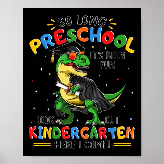 Poster Tão Longa Graduação Pré-Escolar Cl De 2025 Dinossa (Frente)