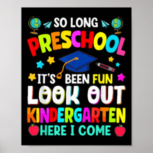 Poster Tão Longo Formando De Graduação Pré-Escolar Crianç