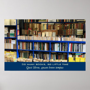 Póster Tão muitos livros tão pouca hora
