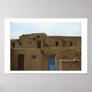 Póster Taos Pueblo