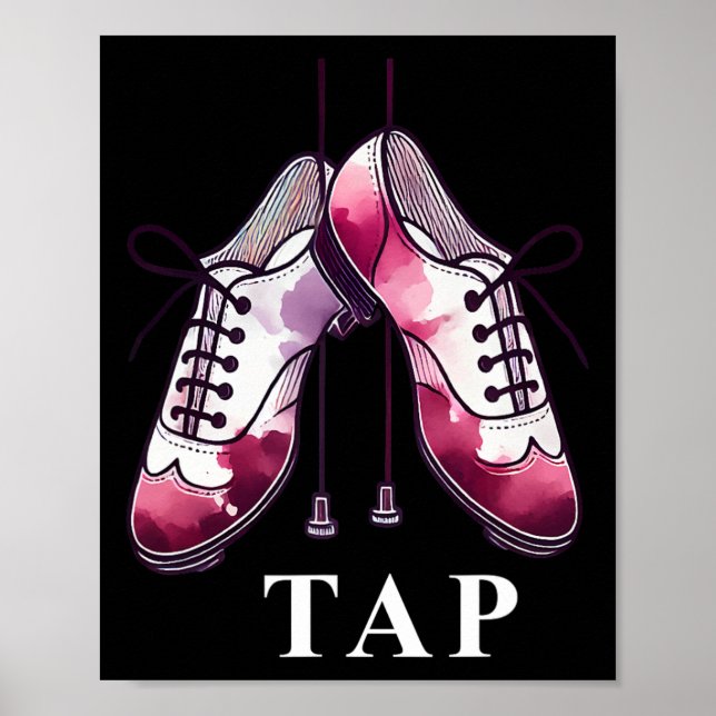Poster Tap Dance Lover Dancing Calçados Competição Dancer (Frente)