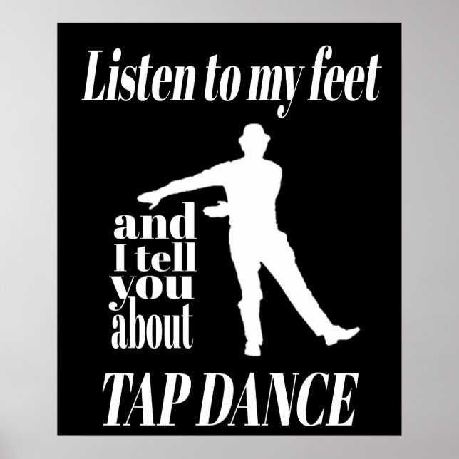 Poster Tap Dance - Ouça Minha Dança De Toque De Pés (Frente)