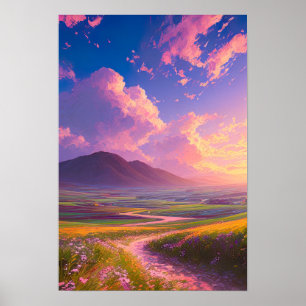 Poster Tapeçaria da Natureza no Sunset