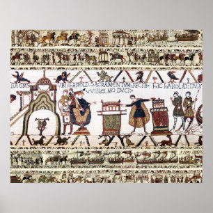Poster TAPEÇARIA DE BAYEUX Harold Fez um Juramento sobre 