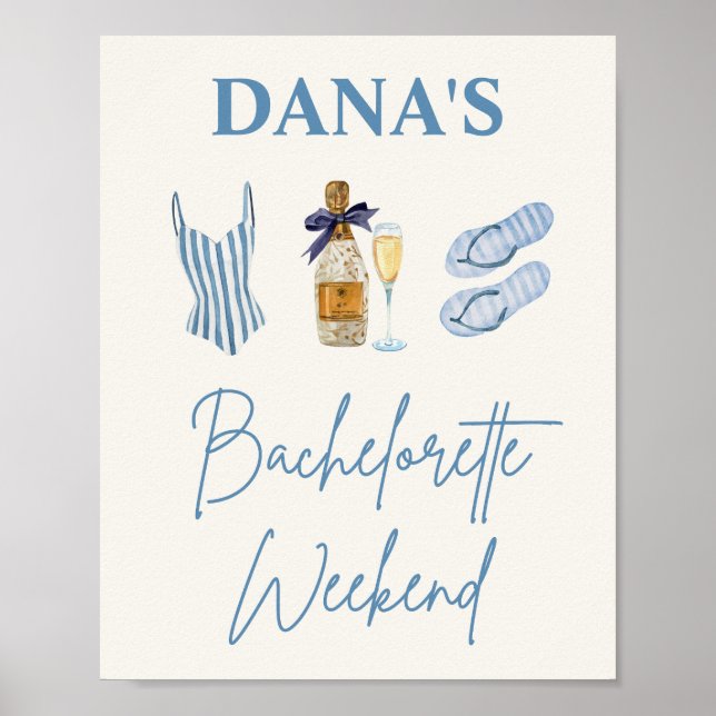 Poster Tapeçaria de Festa de solteira Personalizada (Frente)