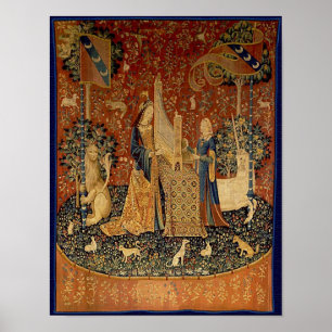 Poster Tapeçaria de La dama à la licorne