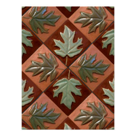 Póster Tapeçaria De Parede Com azulejos De Folha De Mapea