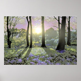 Poster Tapeçaria de Parede com Tampo de Madeira