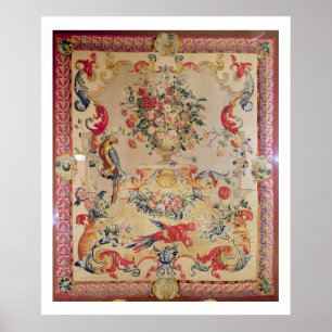 Poster Tapeçaria no estilo Rococo adiantado com strapwor
