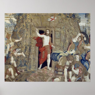 Póster Tapeçaria que descreve a ressurreição do cristo