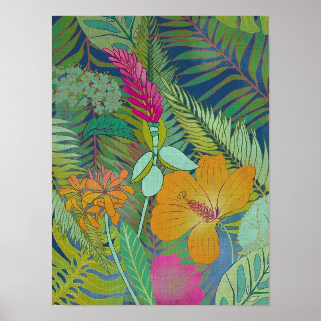 Poster Tapeçaria Tropical II (Frente)