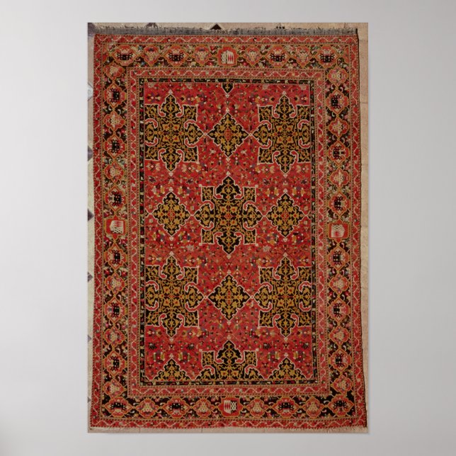 Póster Tapete Anatolian Star Ushak, 1585 (Frente)