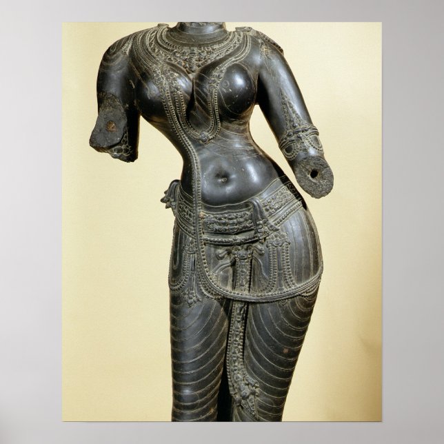 Poster Tara, Nalanda, Bihar, dinastia Pala (pedra) (Frente)