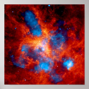 Póster Tarantula Nebula - Foto Colorida do Espaço Infrave
