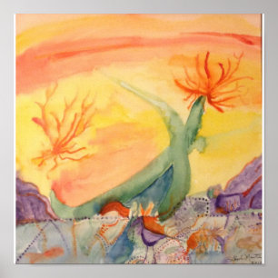 Póster Tarde abstrata