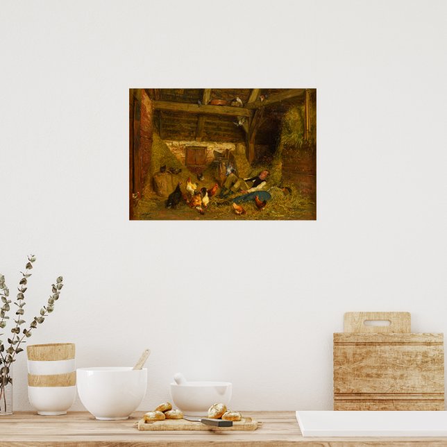 Poster Tarde, bata no chão de desgaste Jutz Feddersen (Cozinha)