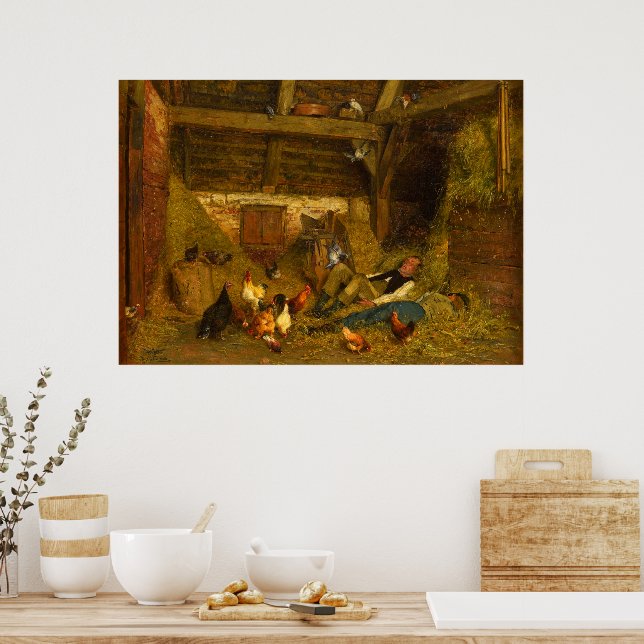 Poster Tarde, bata no chão de desgaste Jutz Feddersen (Cozinha)