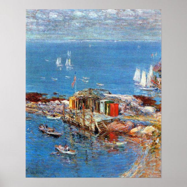 Poster Tarde de Agosto, Appledore por Childe Hassam (Frente)