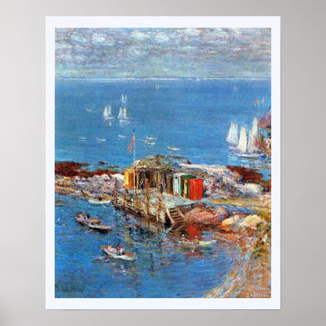 Poster Tarde de Agosto, Appledore por Childe Hassam (Frente)