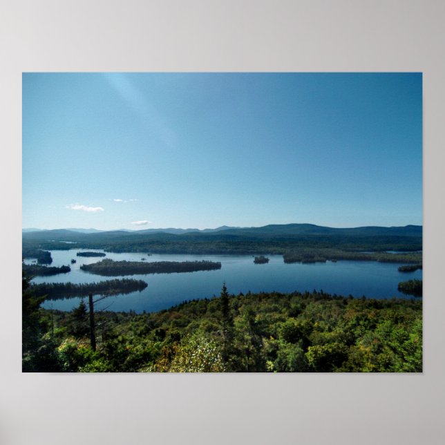 Póster Tarde na montanha azul (Frente)
